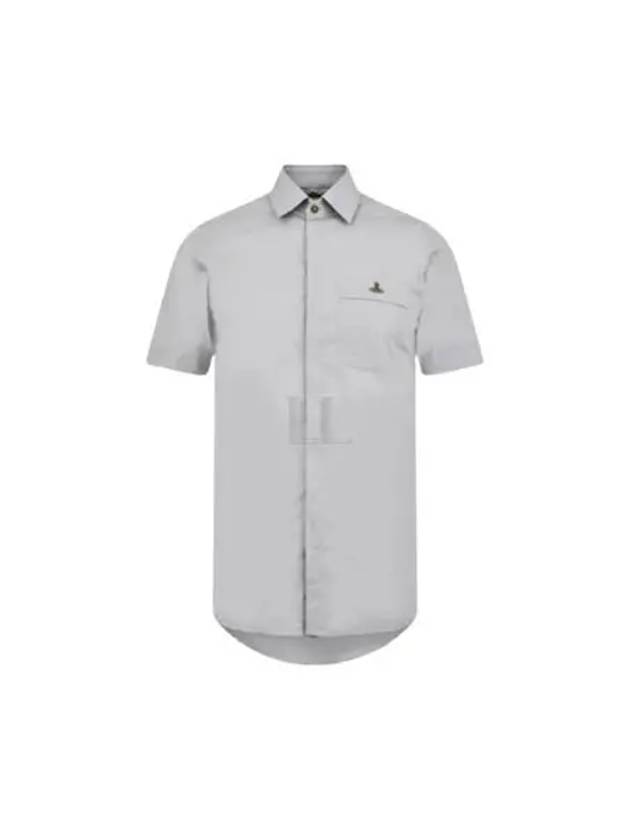 Men's Logo Classic Short Sleeve Shirt Grey - VIVIENNE WESTWOOD - BALAAN 2