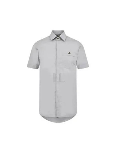 Men's Logo Classic Short Sleeve Shirt Grey - VIVIENNE WESTWOOD - BALAAN 2