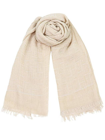 Gancini Monogram Print Stole Scarf Beige - SALVATORE FERRAGAMO - BALAAN 2