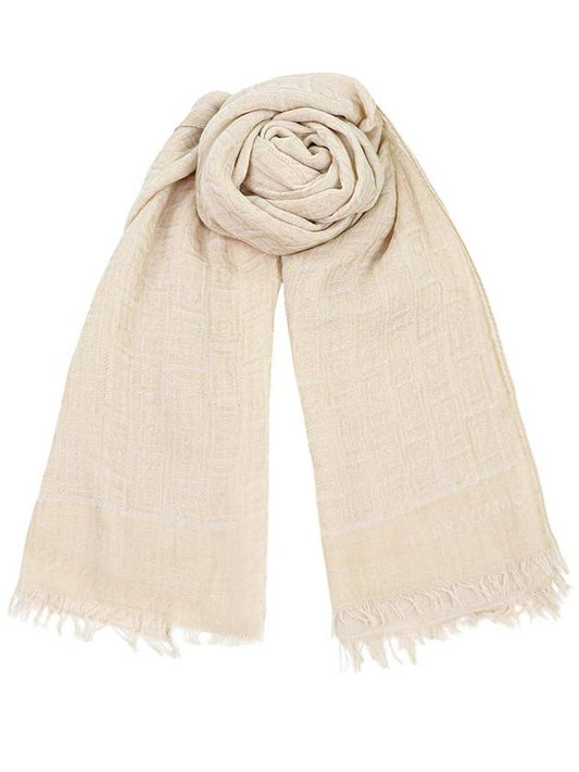 Gancini Monogram Print Stole Scarf Beige - SALVATORE FERRAGAMO - BALAAN 2