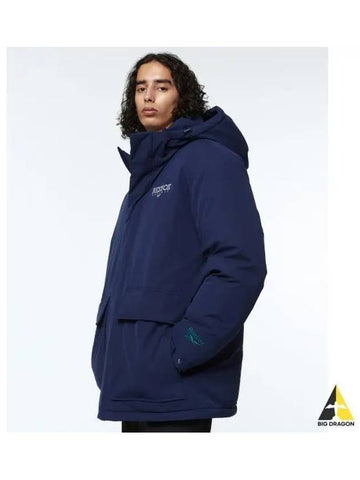 Classic Vector Hooded Down Jacket Navy - REEBOK - BALAAN 1