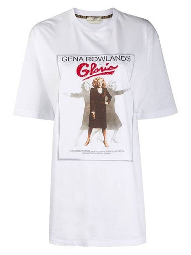 Gloria Print Short Sleeve T-Shirt White - FENDI - BALAAN 1