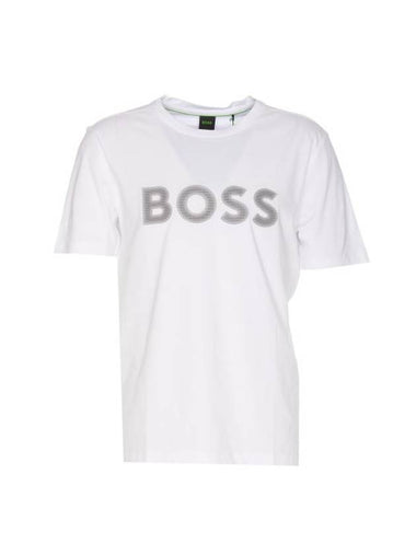 Logo Cotton Short Sleeve T-shirt White - HUGO BOSS - BALAAN 1