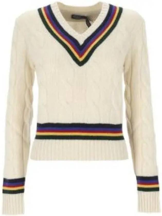 Polo Ralph Lauren cable knit cricket jumper 211941558 001 - POLO RALPH LAUREN - BALAAN 2