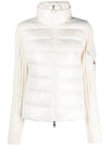 Padded Wool Cardigan White - MONCLER - BALAAN 2