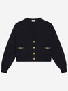 Cardigan Gourmet Heritage Cashmere Black - CELINE - BALAAN 1