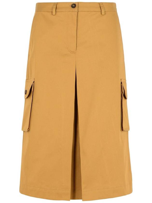 Maison Kitsuné 'Utility' Beige Cotton Skirt - MAISON KITSUNE - BALAAN 1