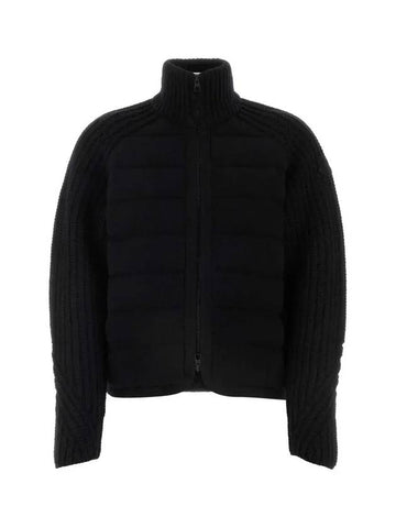 Logo Patch Tricot Cardigan Black - MONCLER - BALAAN 1