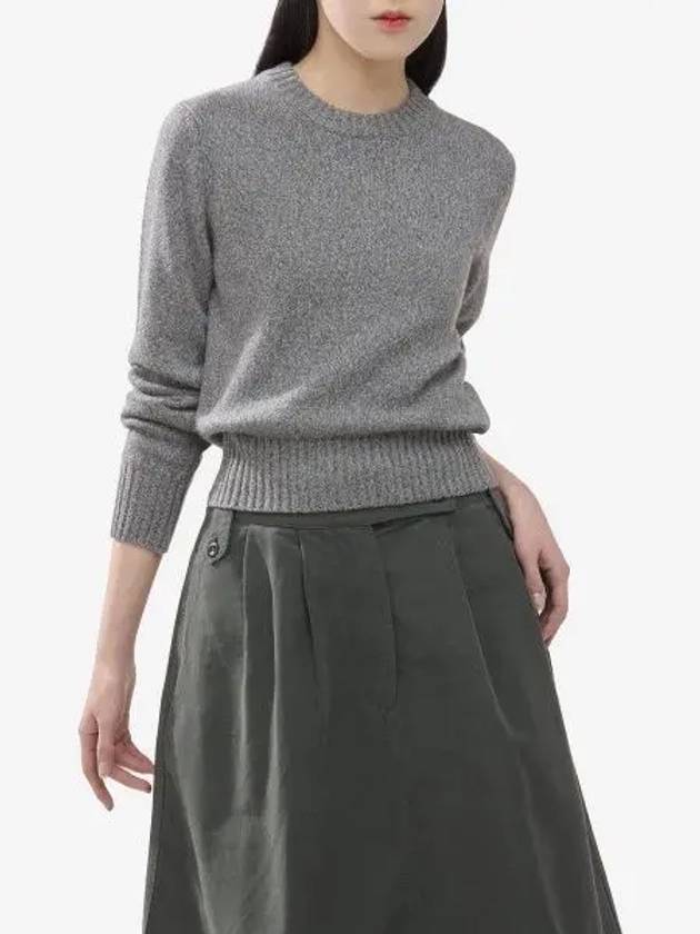 Heart Logo Cashmere Knit Top Grey - AMI - BALAAN 2