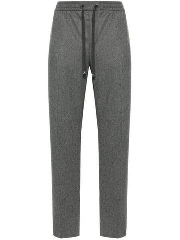 Cashmere blend jogger straight pants dark gray - MONCLER - BALAAN 1