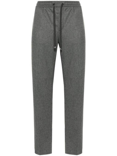 Cashmere blend jogger straight pants dark gray - MONCLER - BALAAN 1