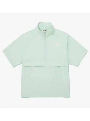 The North Face NT7KQ01N White Label Ice Run Half Zip Short Sleeve Tee - THE NORTH FACE - BALAAN 1