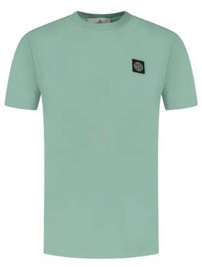 Logo Patch Short Sleeves T-Shirt Light Green - STONE ISLAND - BALAAN 2