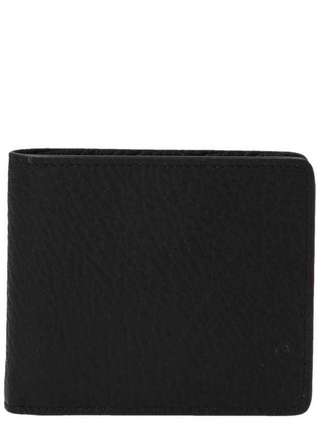 Stitched Leather Bifold Half Wallet Black - MAISON MARGIELA - BALAAN 2