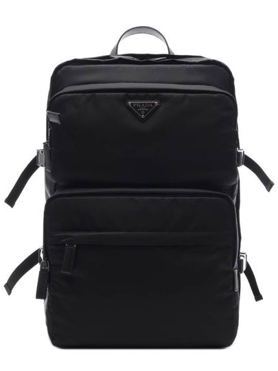 Re-Nylon Saffiano Leather Backpack Black - PRADA - BALAAN 2