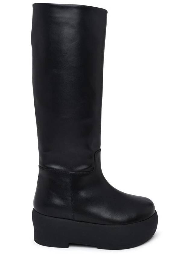 Gia Borghini Black Leather Blend Gia 16 Boots - GIA BORGHINI - BALAAN 1