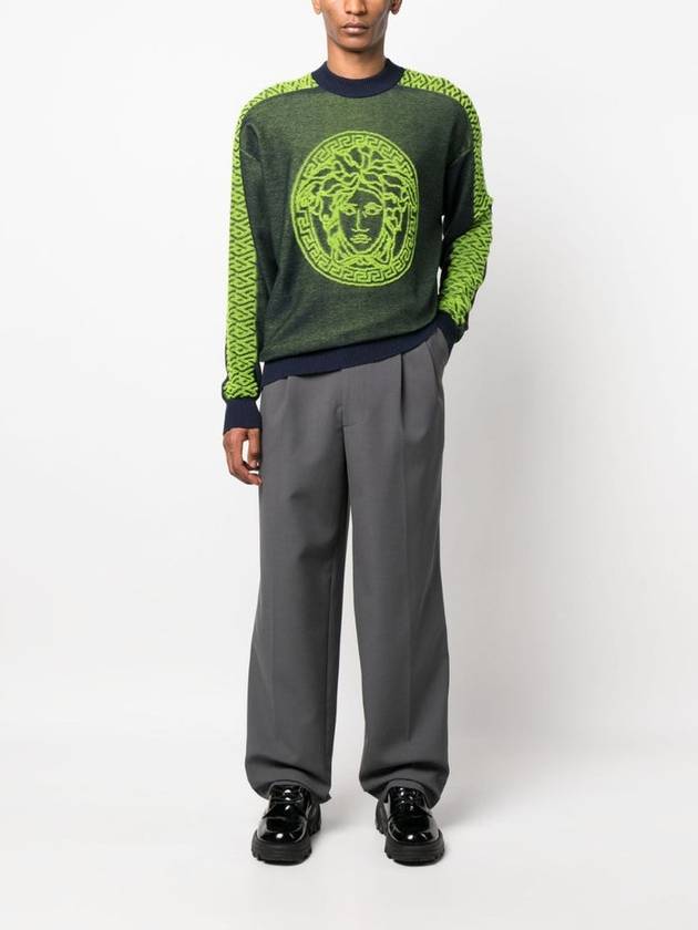 La Greca Medusa Terry Sweatshirt Dark Green - VERSACE - BALAAN 3