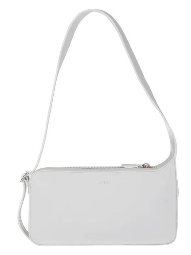 One Racer Baguette Leather Shoulder Bag White - COURREGES - BALAAN 1