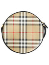 Lewis Check Pattern Round Cross Bag Beige - BURBERRY - BALAAN.