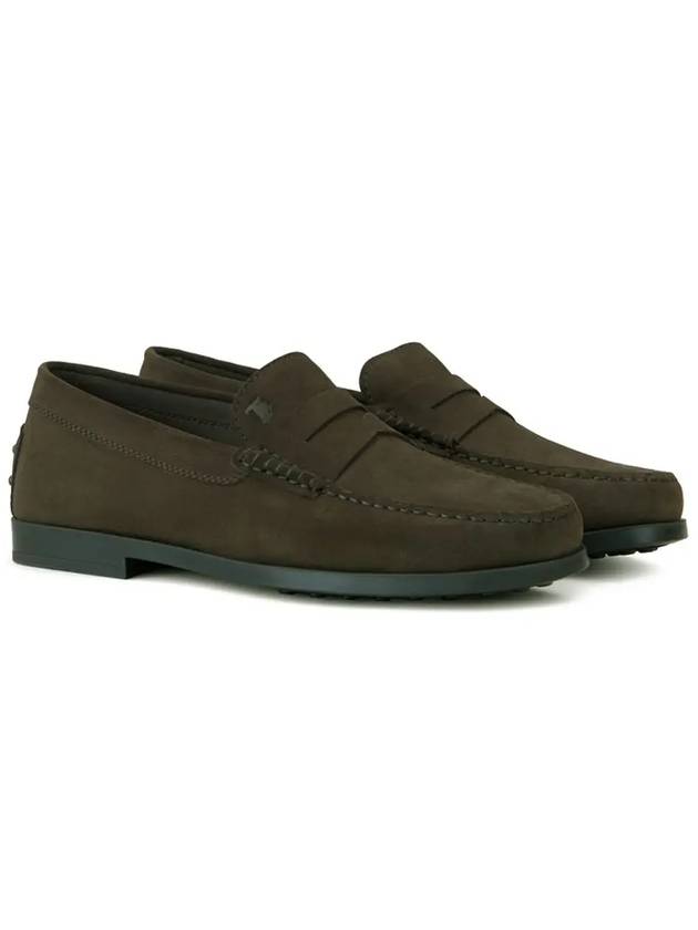 Men's Moccasin Suede Loafers Brown - TOD'S - BALAAN 5