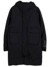 Logo Print Hooded Down Parka Black - CP COMPANY - BALAAN 2