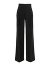 High Waist Wool Wide Pants Black - BURBERRY - BALAAN 2