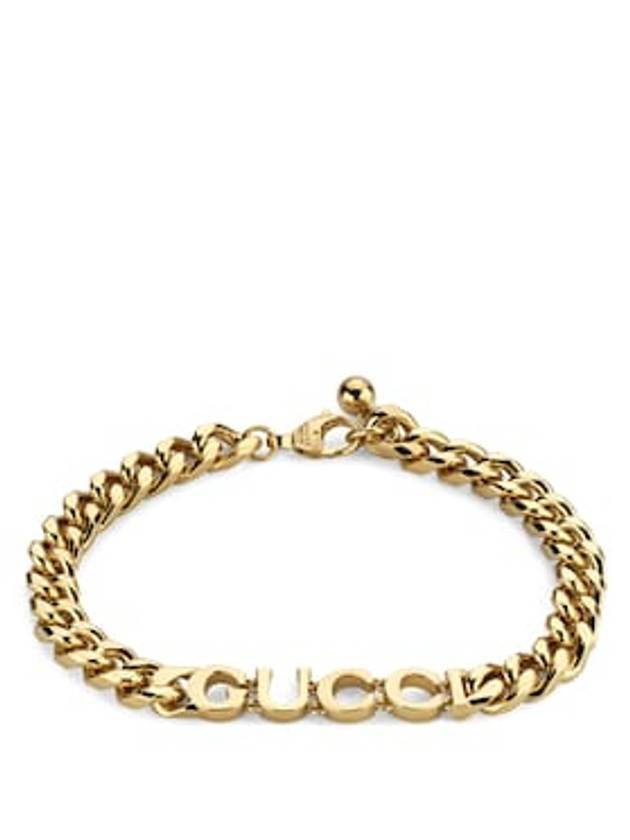 Script Chain Bracelet Yellow Gold - GUCCI - BALAAN 1