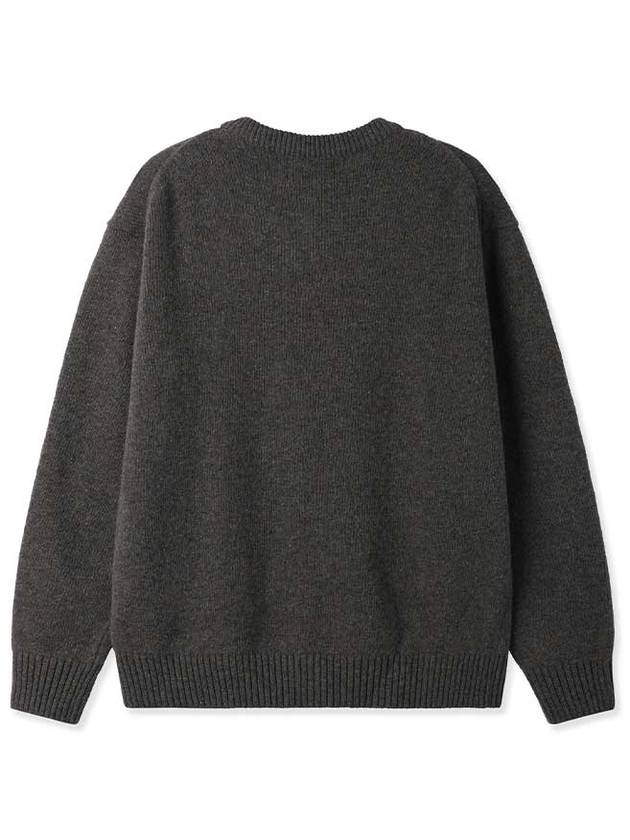 Wool Silk Neff Sweater KHAKI - BLACKBROWN - BALAAN 2