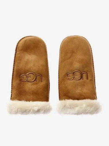 W Sheepskin Embroidered Mitten CHE - UGG - BALAAN 1