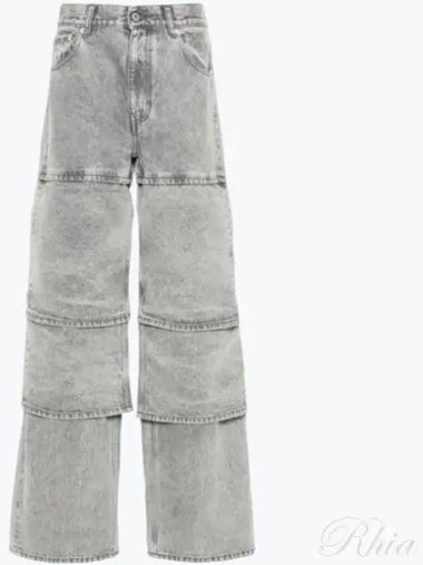 Y Project Drape Cuff Biker Denim Pants 207PA011 Gray - Y/PROJECT - BALAAN 1