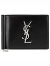 Monogram Money Clip Half Wallet Black - SAINT LAURENT - BALAAN 2