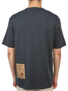 Men's Henry Neck Cotton Short Sleeve T-Shirt Charcoal - TEN C - BALAAN 5