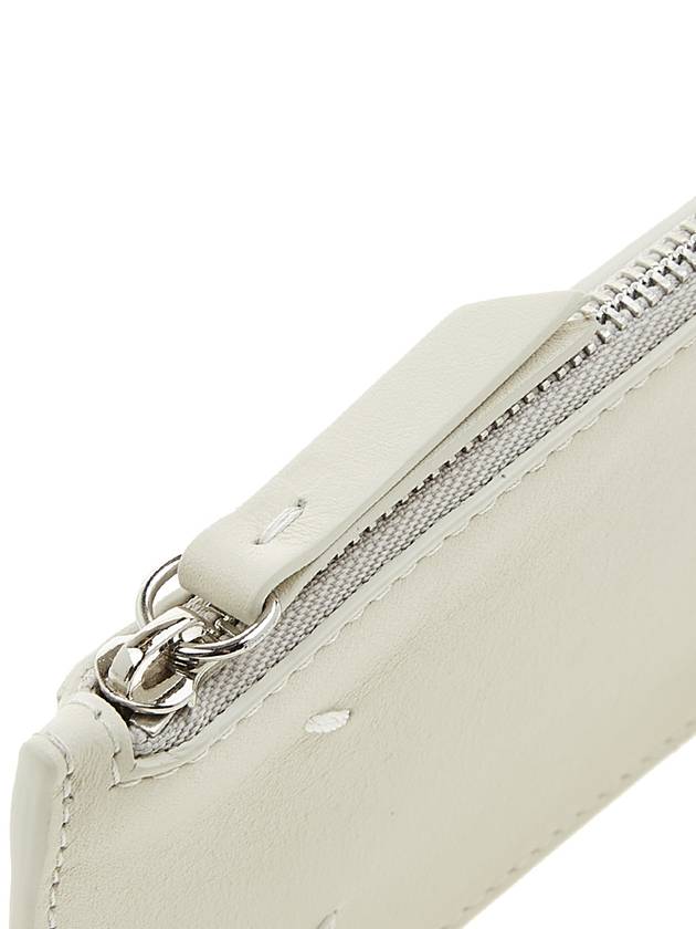 Signature Stitch Zipper Card Wallet Light Grey - MAISON MARGIELA - BALAAN 8