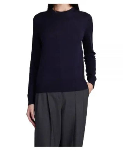 Regal Wool Crew Neck Knit Top Navy - THEORY - BALAAN 2