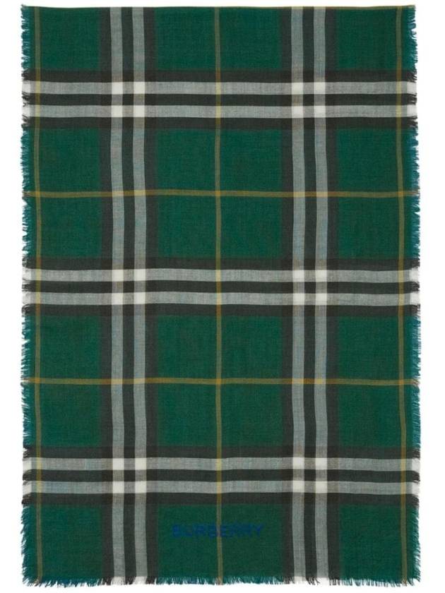 Vintage Check Fringe Scarf Green - BURBERRY - BALAAN 1