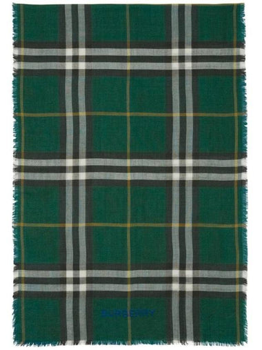 Vintage Check Fringe Scarf Green - BURBERRY - BALAAN 1