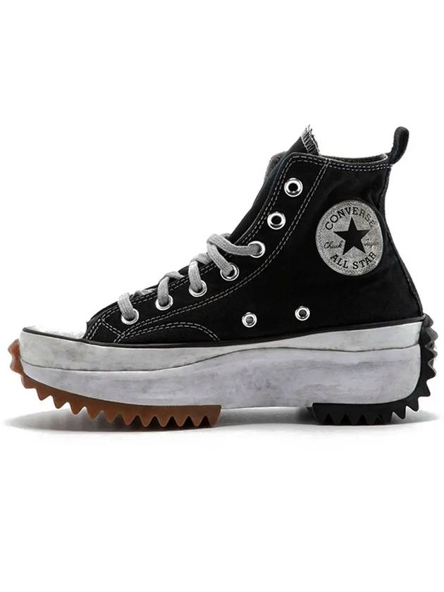 Runstar Hike Platform Smoke Canvas High Top Sneakers Black - CONVERSE - BALAAN 3