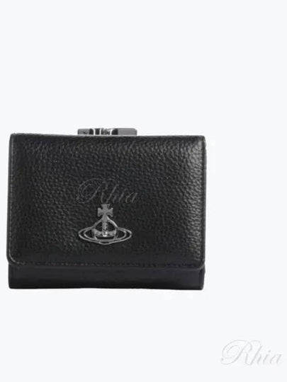 Grain Leather Half Wallet Black - VIVIENNE WESTWOOD - BALAAN 2