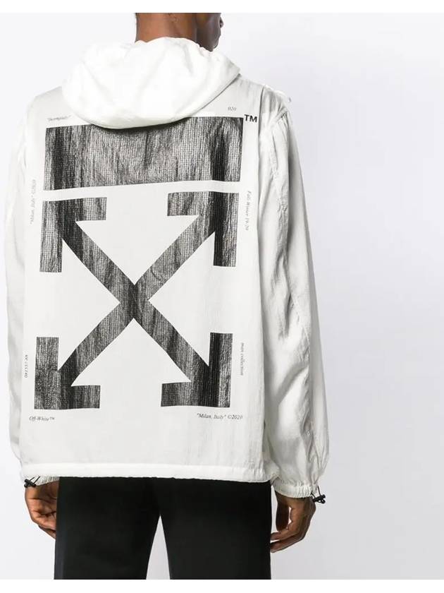 Diag Logo Print Hoodie White - OFF WHITE - BALAAN 5