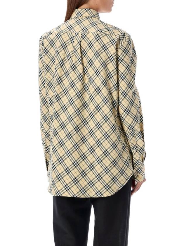 Burberry Checked Oversized Shirt - BURBERRY - BALAAN 2