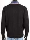 Black color matching line slim fit cardigan - IKALOOOK - BALAAN 4