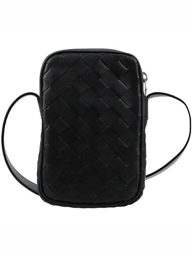 Intrecciato Rectangle Mini Cross Bag Black - BOTTEGA VENETA - BALAAN 6