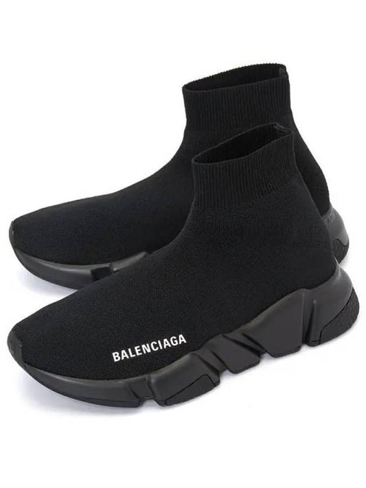 Speed Recycle Knit High Top Sneakers Black - BALENCIAGA - BALAAN 2