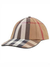 Logo Check Cotton Ball Cap Birch Brown - BURBERRY - BALAAN 2