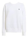 Embroidered Pony Logo Fleece Sweatshirt White - POLO RALPH LAUREN - BALAAN 2