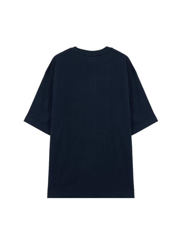 Cotton Short Sleeve T-Shirt Blue - MAISON KITSUNE - BALAAN 6