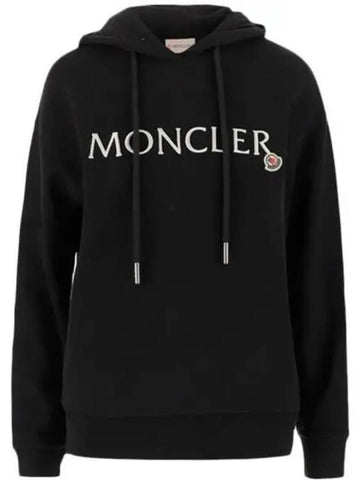 8G00016 899WC 999 Lettering embroidery logo patch hoodie black women s TJ 270682 - MONCLER - BALAAN 1