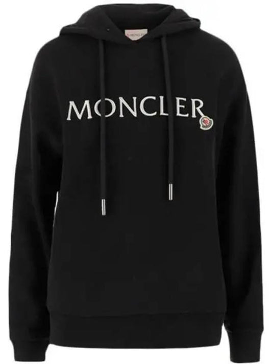 8G00016 899WC 999 Lettering embroidery logo patch hoodie black women s TJ 270682 - MONCLER - BALAAN 1