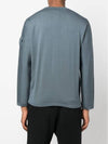 Wappen Patch Crew Neck Knit Top Blue - STONE ISLAND - BALAAN 5