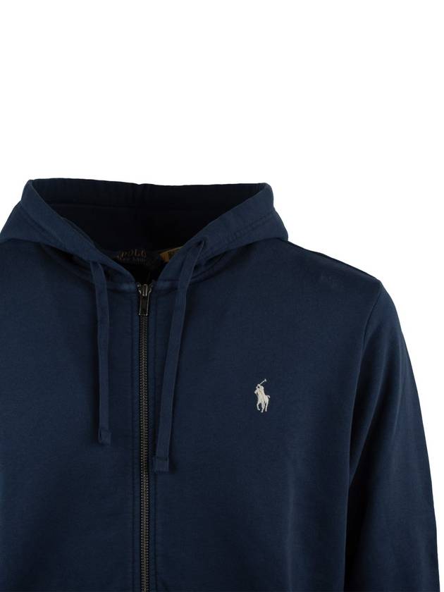 Ralph Lauren Blue Loopback Hoodie - RALPH LAUREN - BALAAN 3